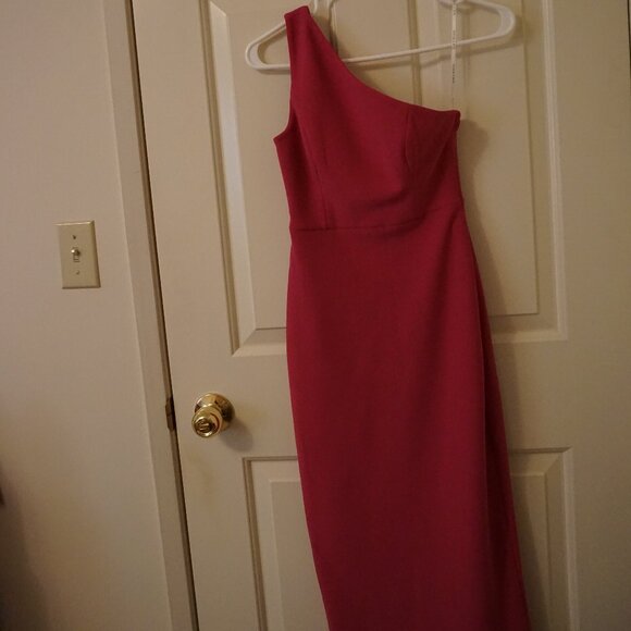 Shona Joy Pink One Shoulder Dress Size 2 (fits XS) - Picture 3 of 7